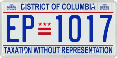 DC license plate EP1017