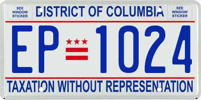DC license plate EP1024