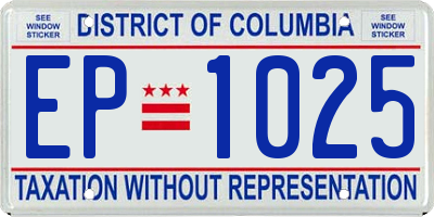 DC license plate EP1025