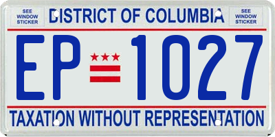 DC license plate EP1027