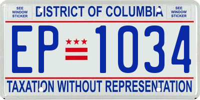 DC license plate EP1034