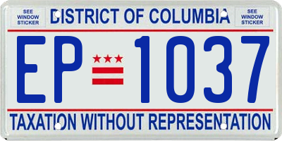 DC license plate EP1037