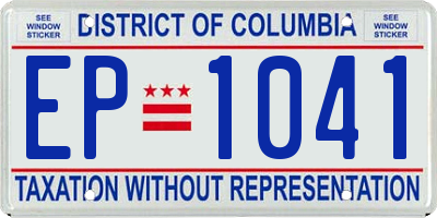 DC license plate EP1041