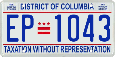 DC license plate EP1043