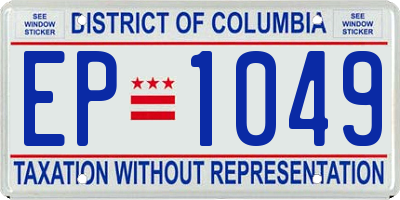 DC license plate EP1049