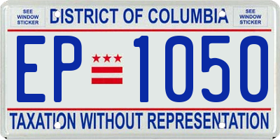 DC license plate EP1050