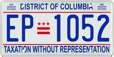 DC license plate EP1052