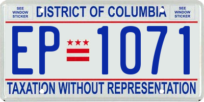 DC license plate EP1071