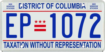 DC license plate EP1072