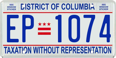 DC license plate EP1074