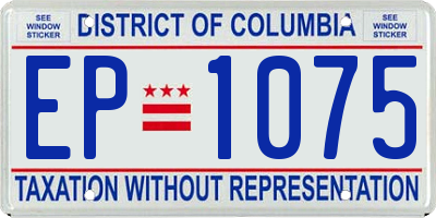 DC license plate EP1075