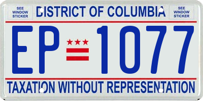 DC license plate EP1077