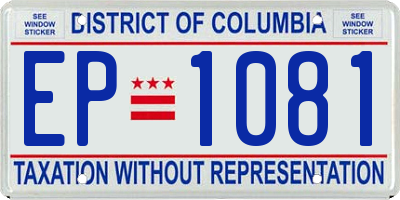 DC license plate EP1081