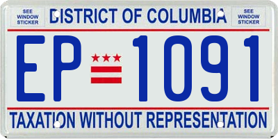 DC license plate EP1091