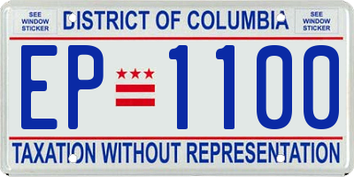 DC license plate EP1100