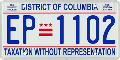 DC license plate EP1102