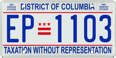 DC license plate EP1103