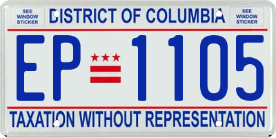 DC license plate EP1105