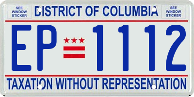 DC license plate EP1112