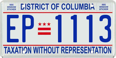 DC license plate EP1113