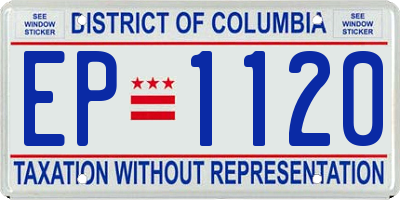 DC license plate EP1120