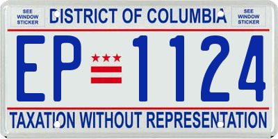 DC license plate EP1124