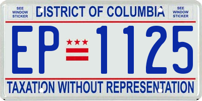 DC license plate EP1125