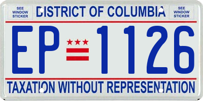 DC license plate EP1126