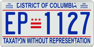 DC license plate EP1127