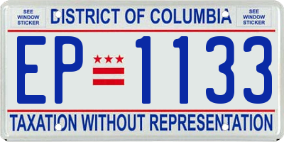 DC license plate EP1133