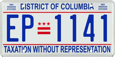 DC license plate EP1141