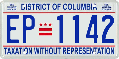 DC license plate EP1142