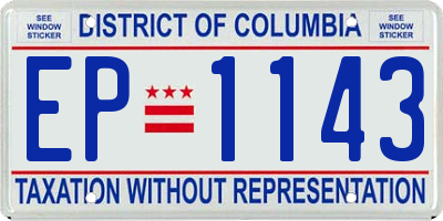 DC license plate EP1143