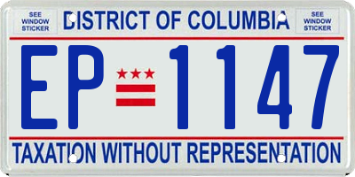 DC license plate EP1147