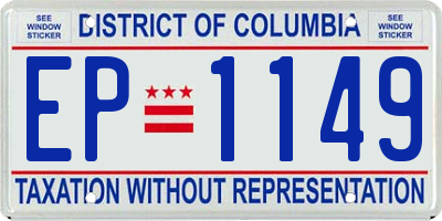 DC license plate EP1149