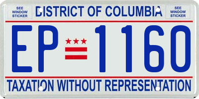 DC license plate EP1160