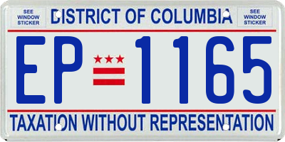 DC license plate EP1165