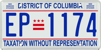 DC license plate EP1174