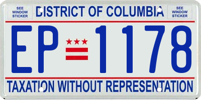 DC license plate EP1178