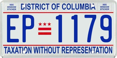 DC license plate EP1179