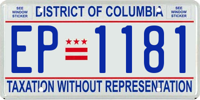 DC license plate EP1181