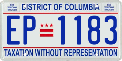 DC license plate EP1183