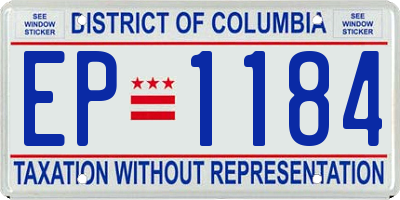 DC license plate EP1184