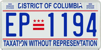 DC license plate EP1194