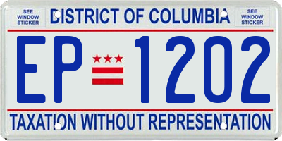 DC license plate EP1202