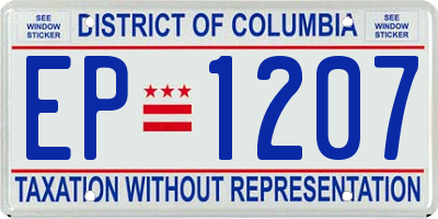 DC license plate EP1207