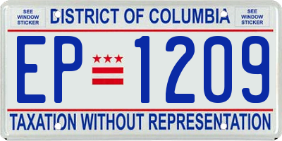 DC license plate EP1209