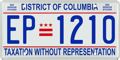 DC license plate EP1210