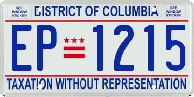 DC license plate EP1215