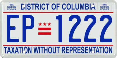 DC license plate EP1222